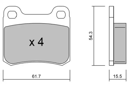 Комплект тормозных колодок AISIN BPMB-2009